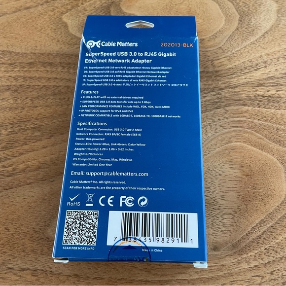 NIB Cable Matters usb to Ethernet network adapter - Picture 2 of 4